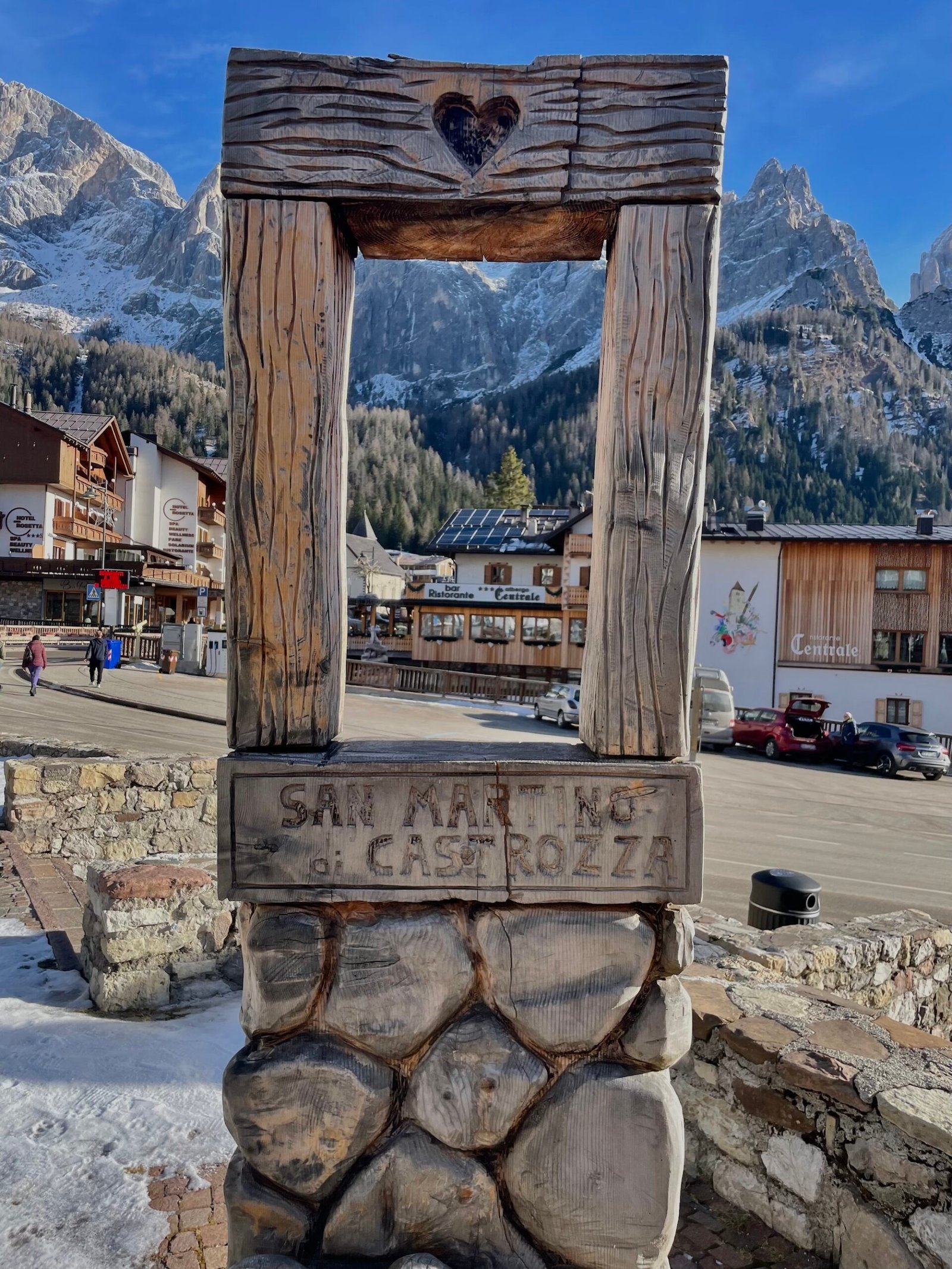 San Martino di Castrozza durante un weekend invernale sulle Dolomiti