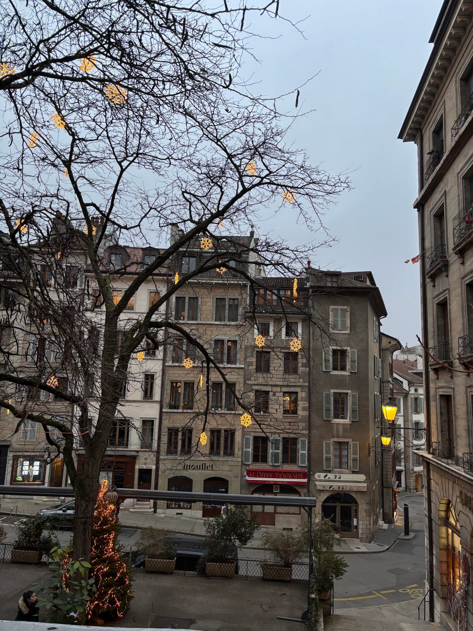Centro storico di Ginevra durante una passeggiata in città
