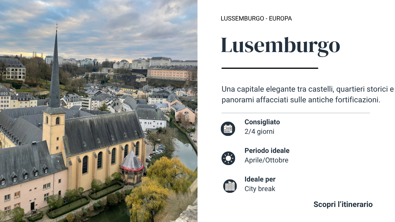 Itinerario di viaggio in Lussemburgo tra castelli, centro storico e panorami
