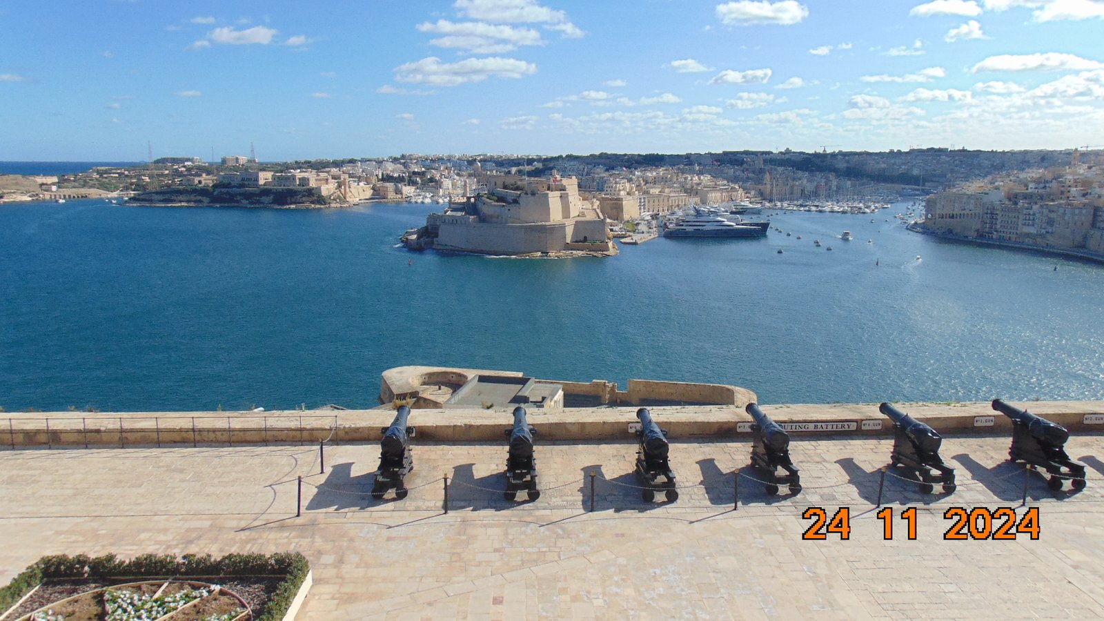 Vista dal belvedere degli Upper Barrakka Gardens a La Valletta