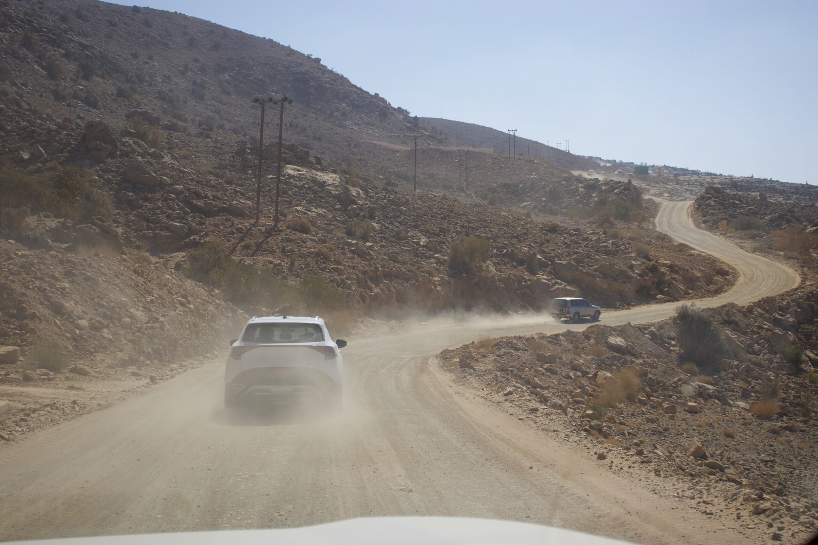 Strada sterrata per Jabal Shams in Oman
