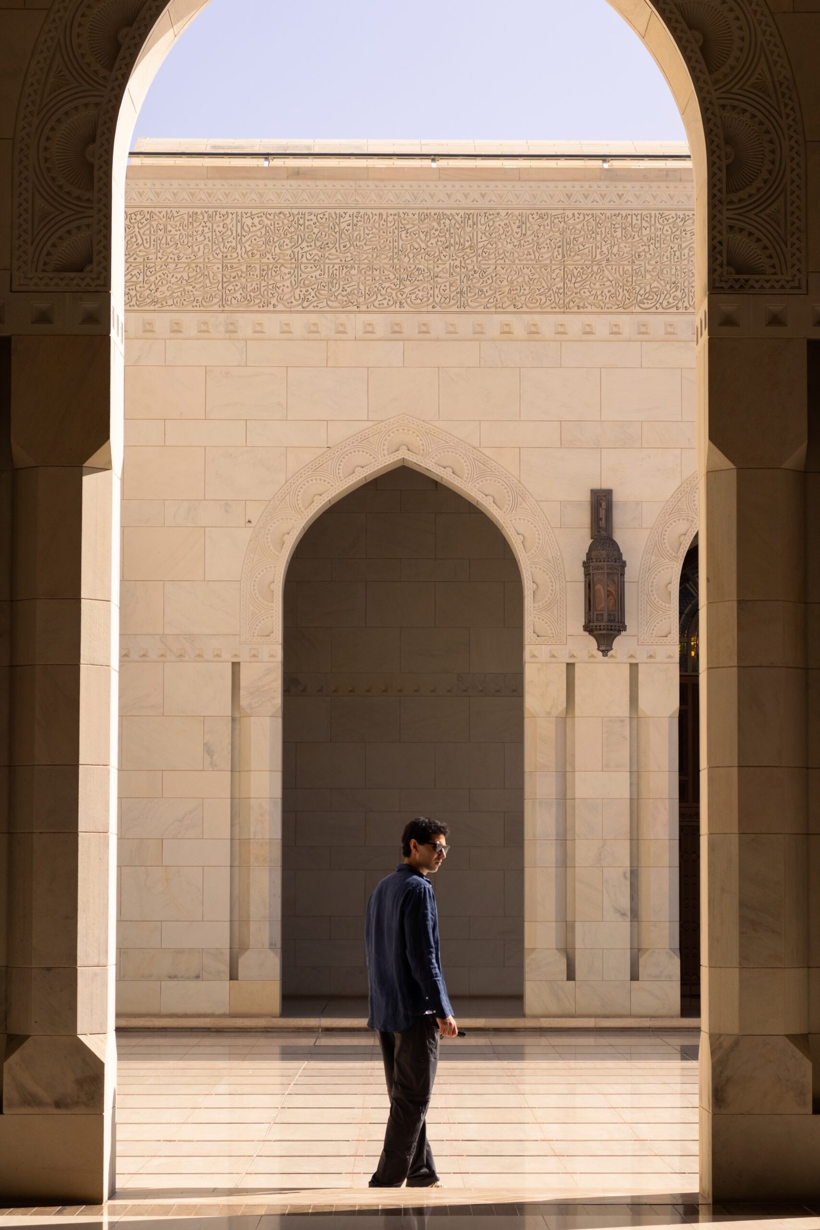 Corridoio della Grande Moschea Sultan Qaboos di Muscat